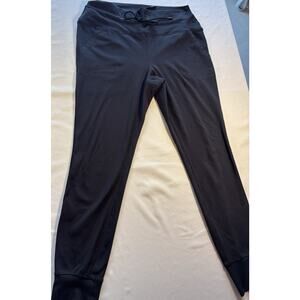 Avalanche Women's Black Leggings L Drawstring Waist Pockets Stretch Yoga